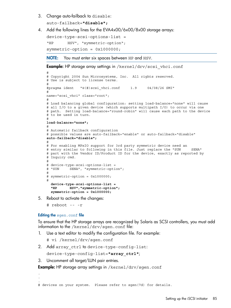 Editing the sgen.conf file | HP MPX200 Multifunction Router User Manual | Page 85 / 258