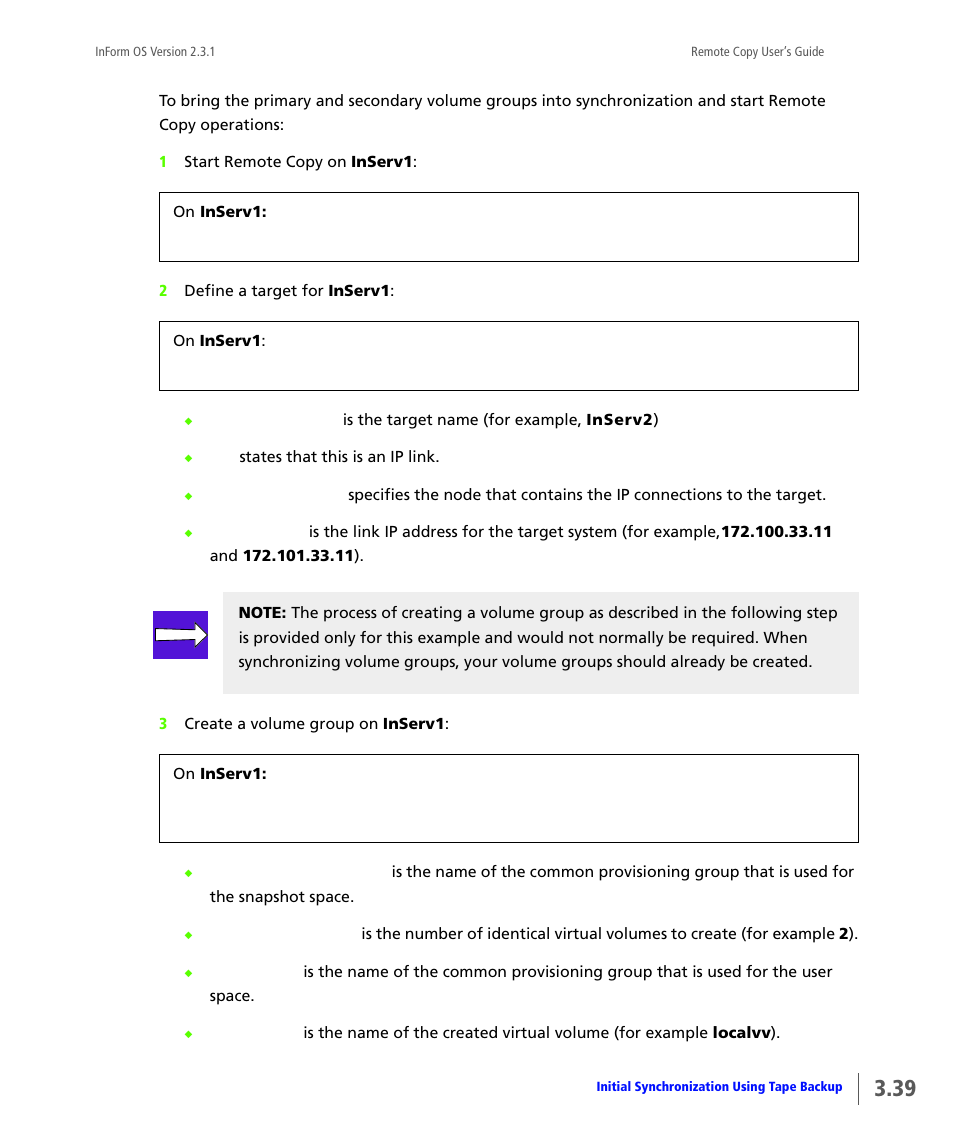 HP 3PAR Remote Copy Software User Manual | Page 101 / 344