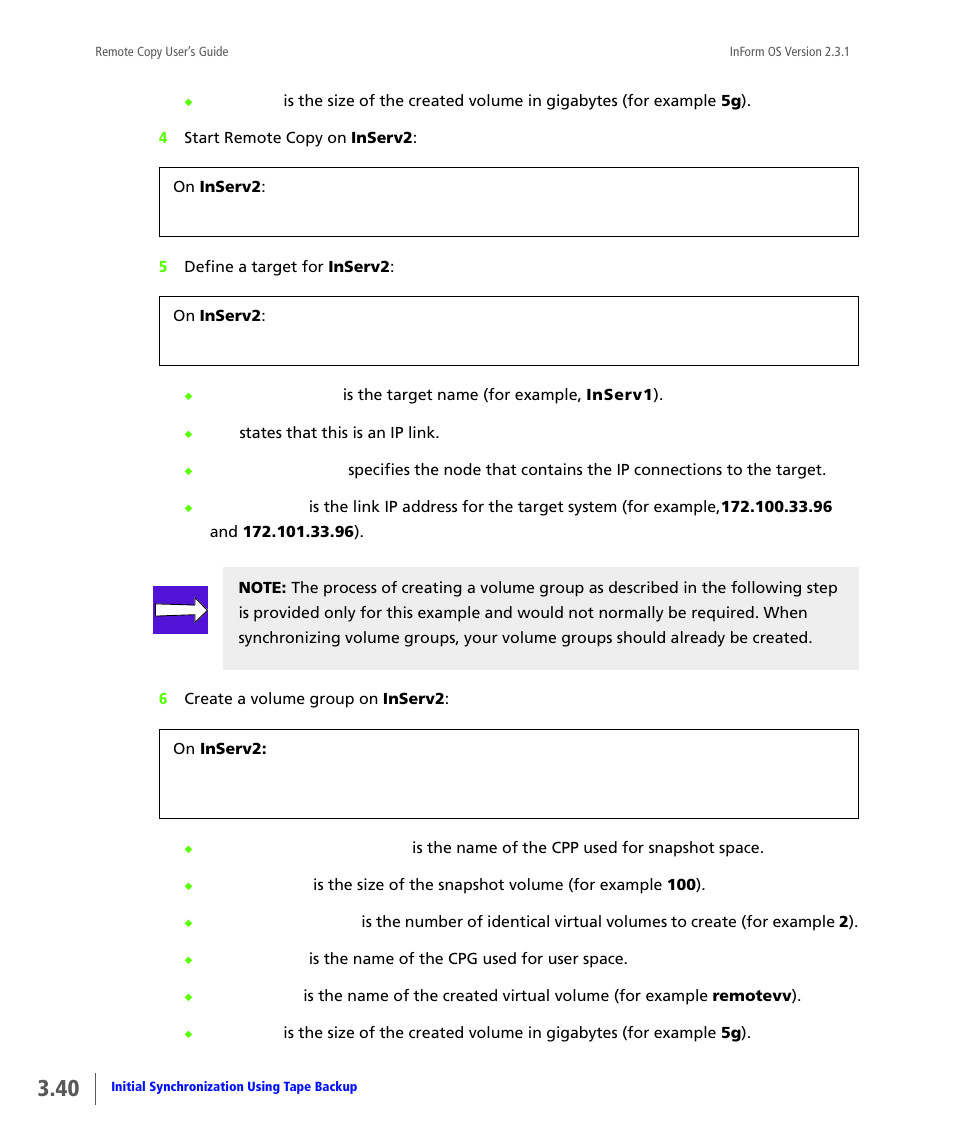 HP 3PAR Remote Copy Software User Manual | Page 102 / 344