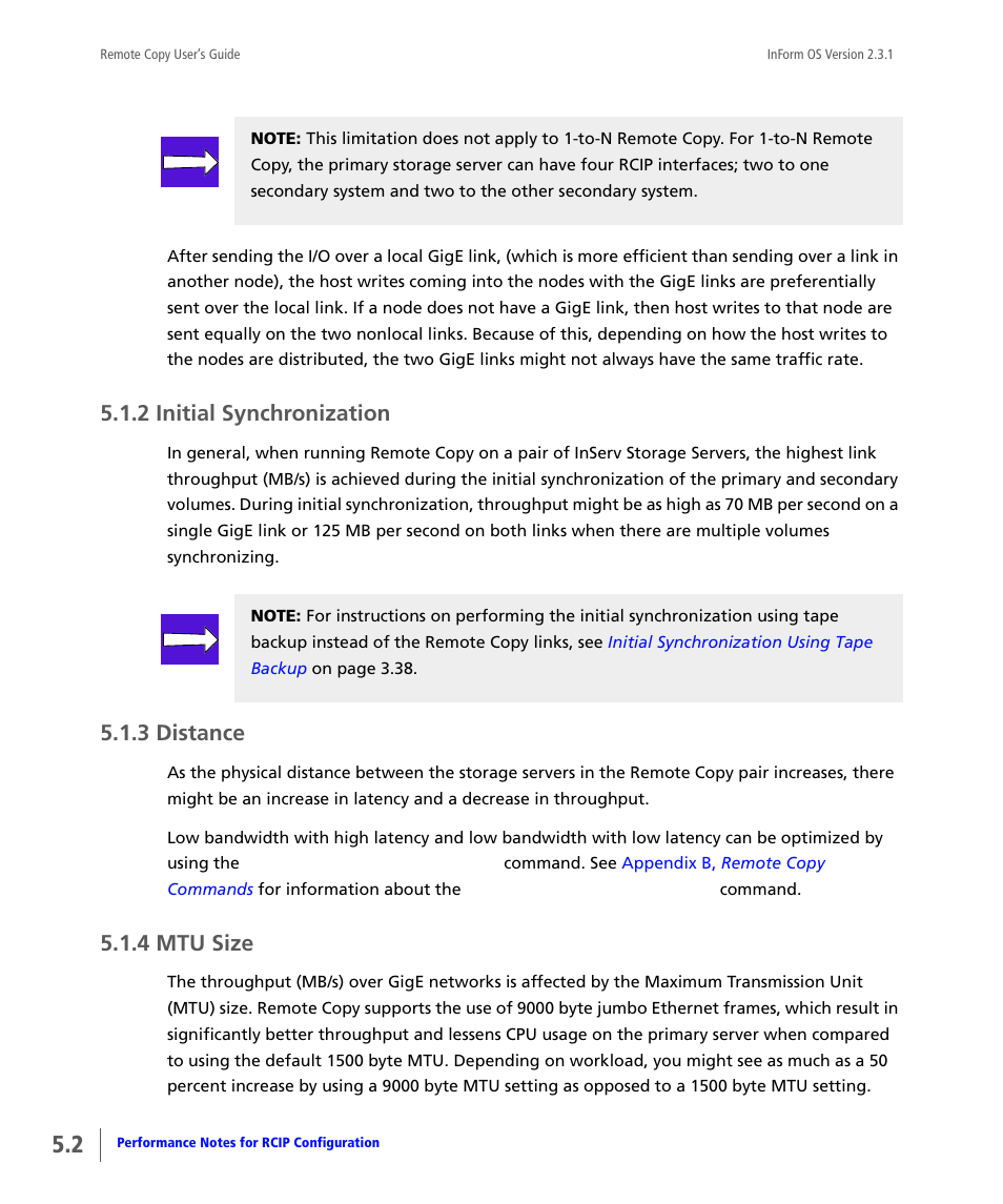 2 initial synchronization, 3 distance, 4 mtu size | Initial synchronization, Distance, Mtu size | HP 3PAR Remote Copy Software User Manual | Page 122 / 344