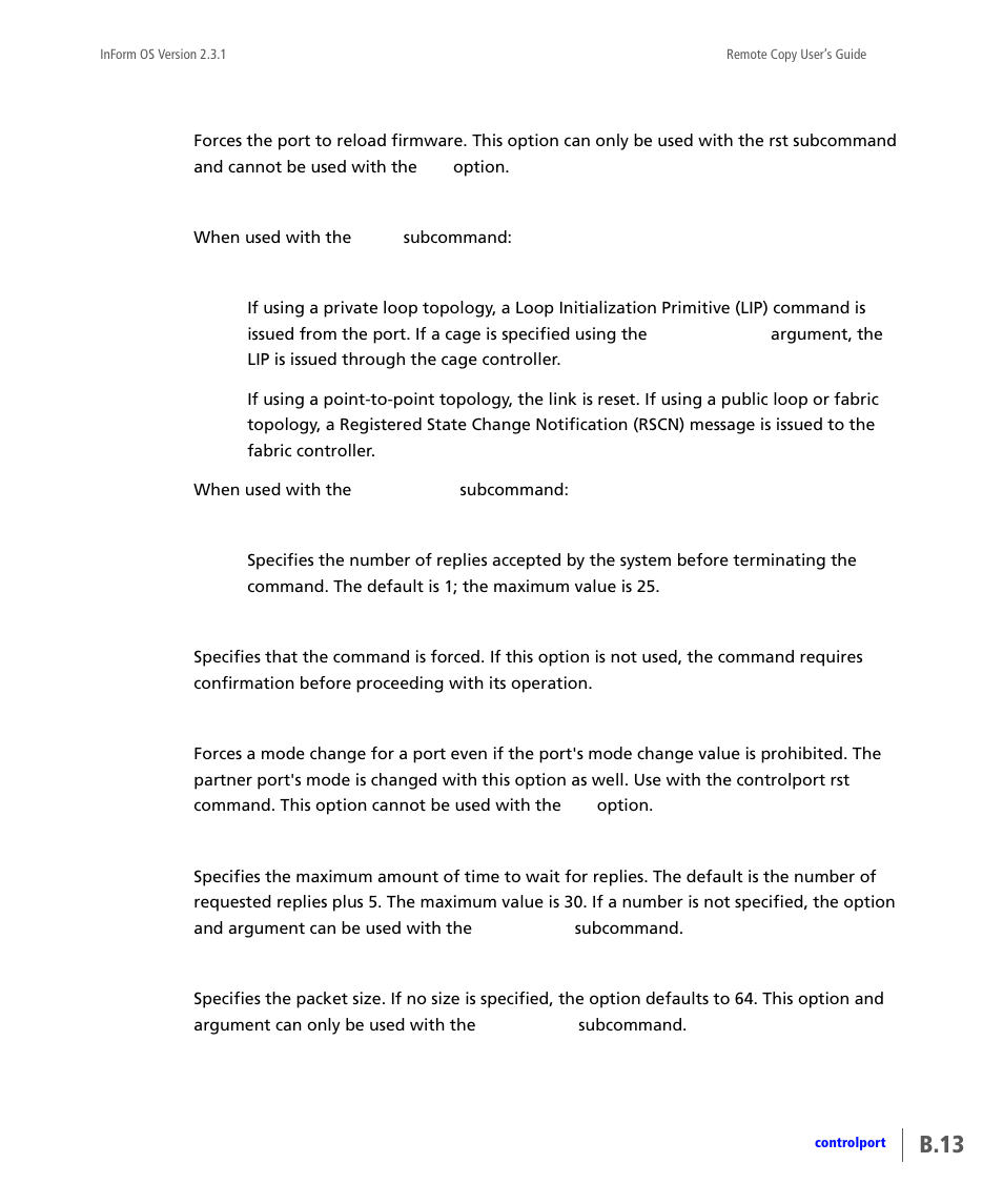 B.13 | HP 3PAR Remote Copy Software User Manual | Page 149 / 344