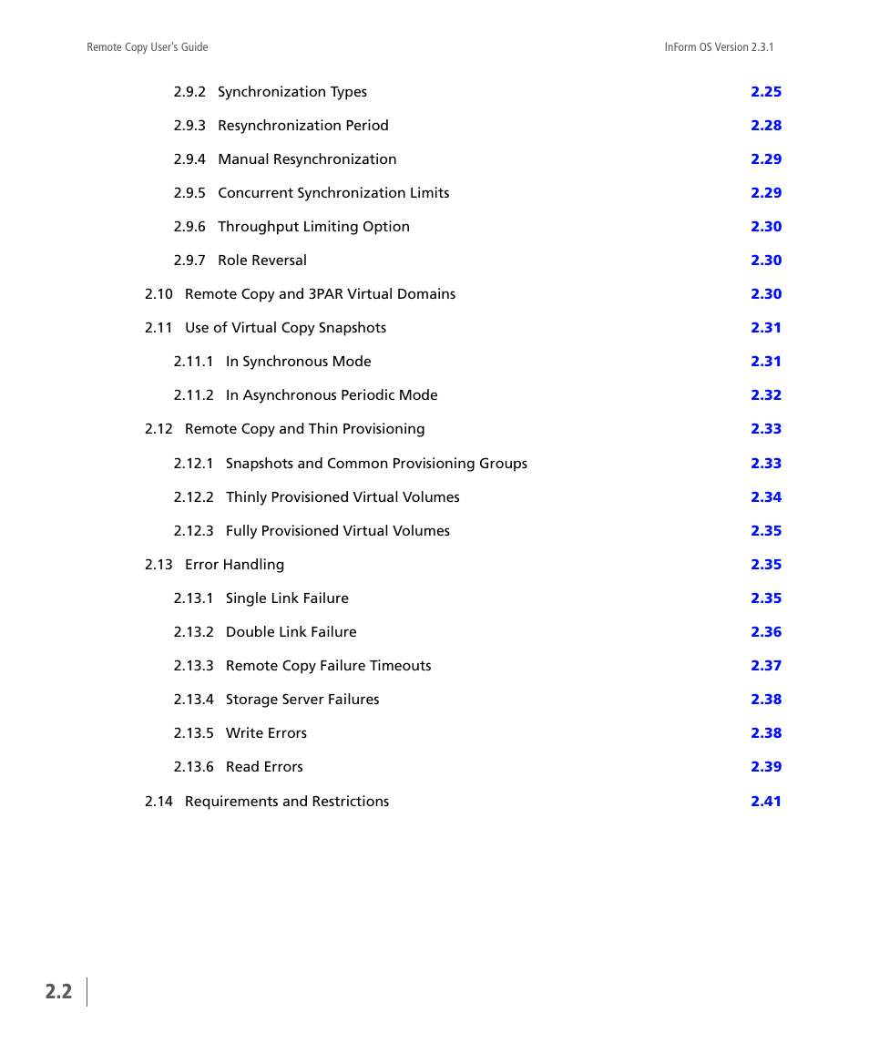 HP 3PAR Remote Copy Software User Manual | Page 18 / 344