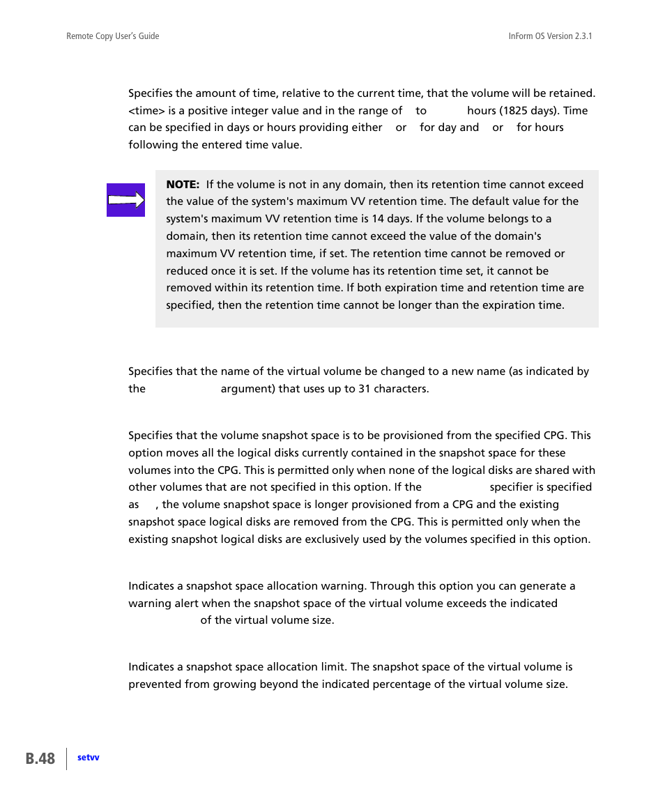 B.48 | HP 3PAR Remote Copy Software User Manual | Page 184 / 344