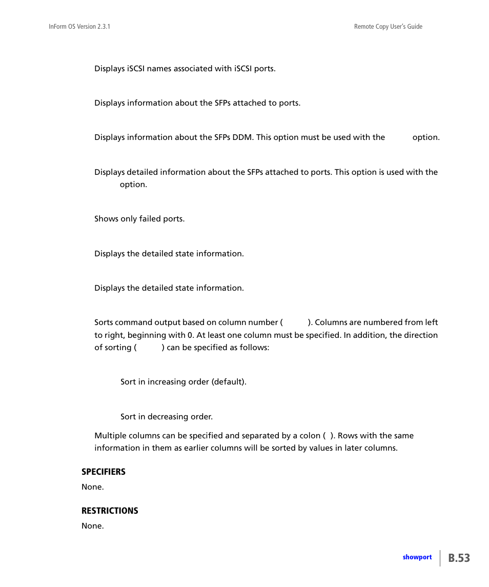 B.53 | HP 3PAR Remote Copy Software User Manual | Page 189 / 344
