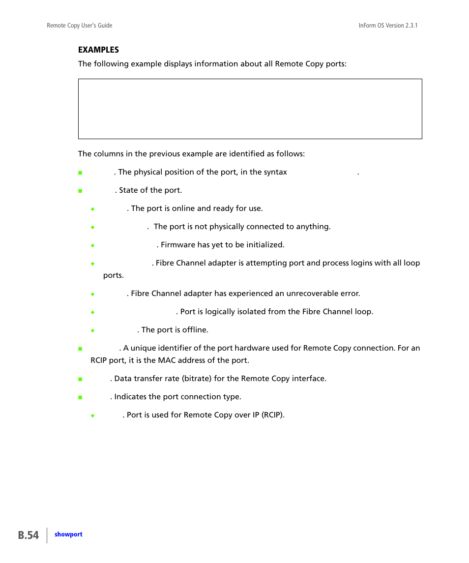 B.54 | HP 3PAR Remote Copy Software User Manual | Page 190 / 344