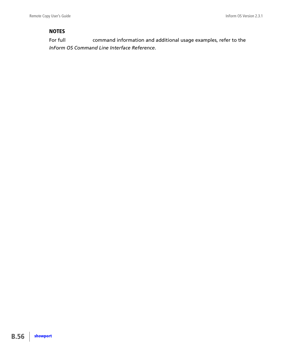 B.56 | HP 3PAR Remote Copy Software User Manual | Page 192 / 344