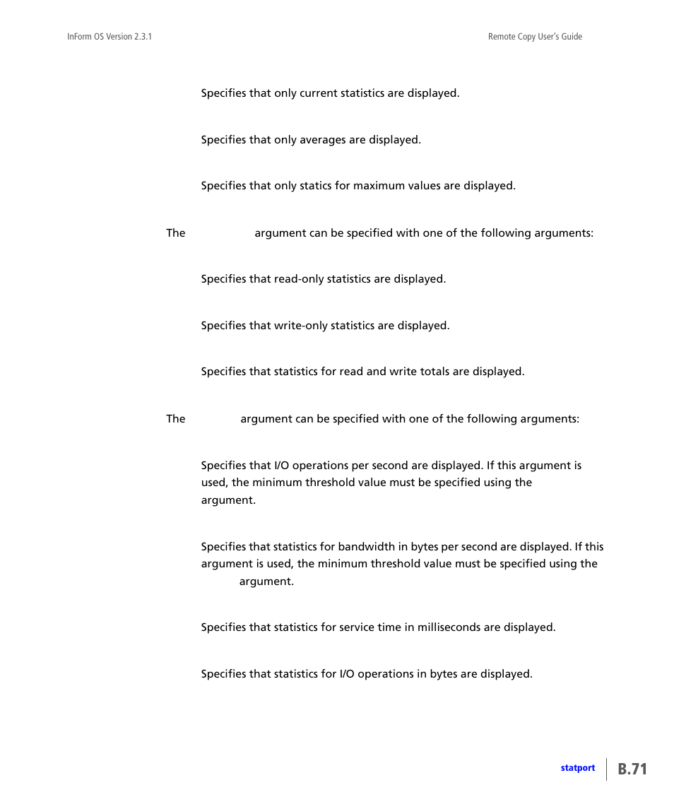 B.71 | HP 3PAR Remote Copy Software User Manual | Page 207 / 344