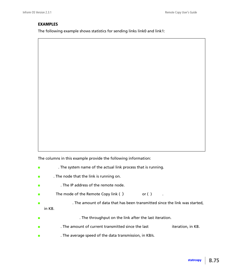 B.75 | HP 3PAR Remote Copy Software User Manual | Page 211 / 344