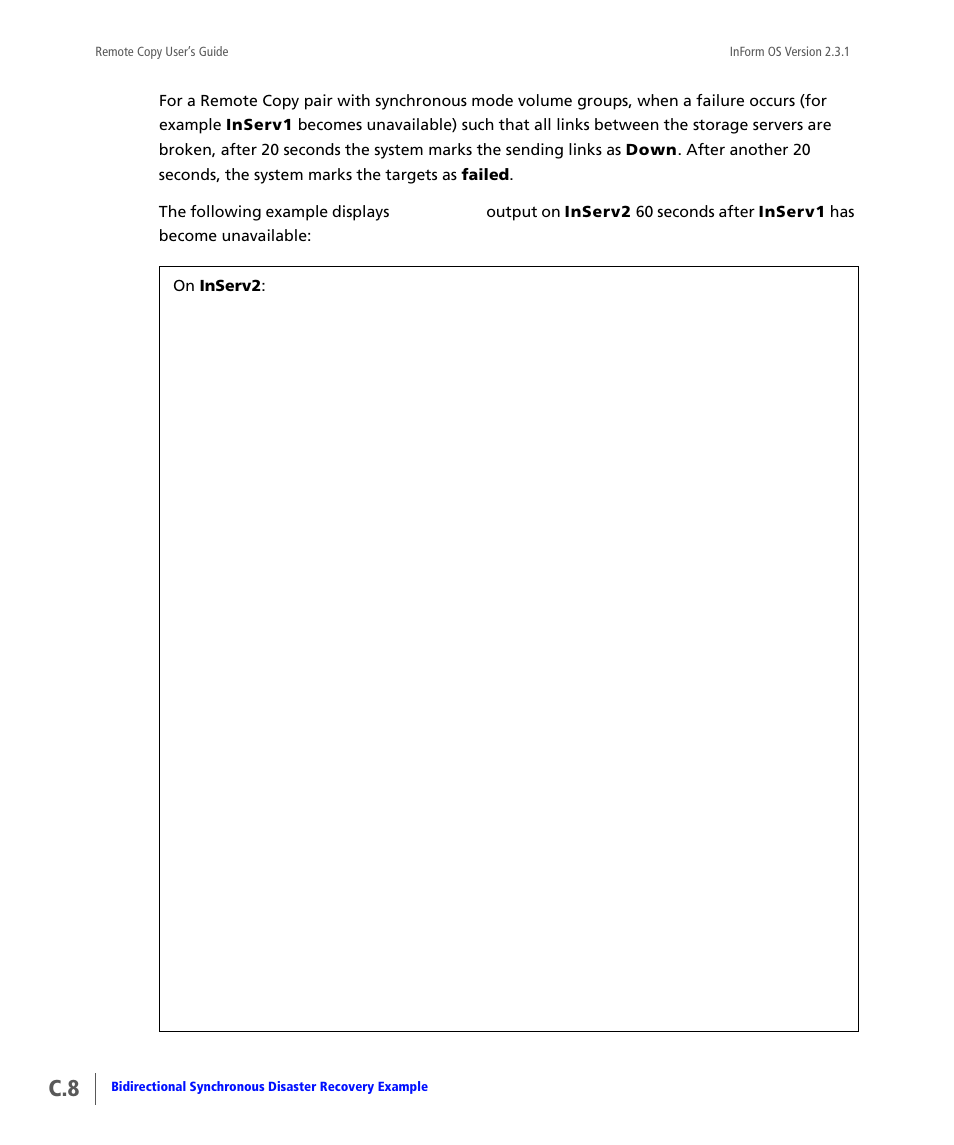 HP 3PAR Remote Copy Software User Manual | Page 226 / 344