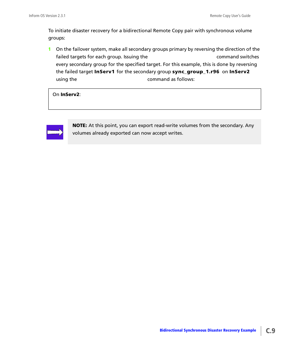 HP 3PAR Remote Copy Software User Manual | Page 227 / 344