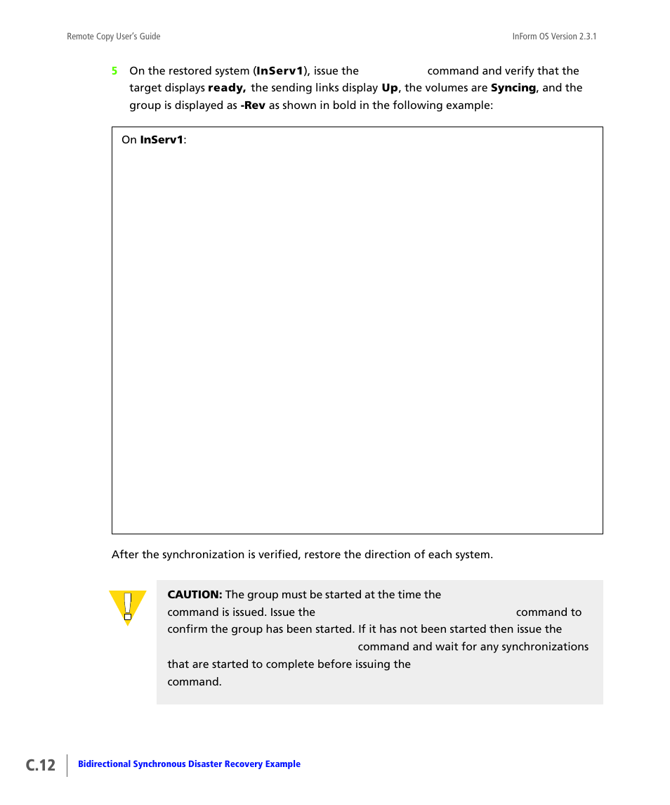C.12 | HP 3PAR Remote Copy Software User Manual | Page 230 / 344