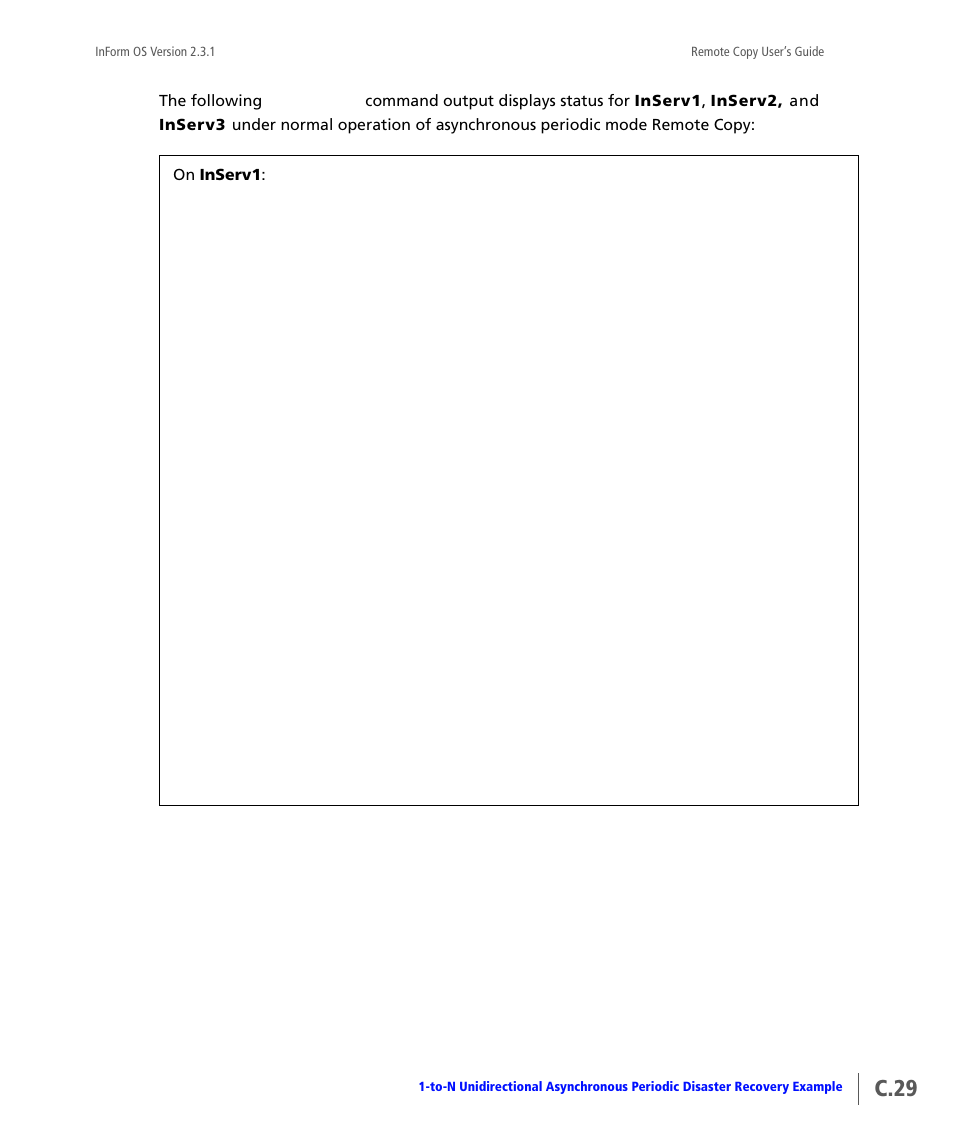 C.29 | HP 3PAR Remote Copy Software User Manual | Page 247 / 344