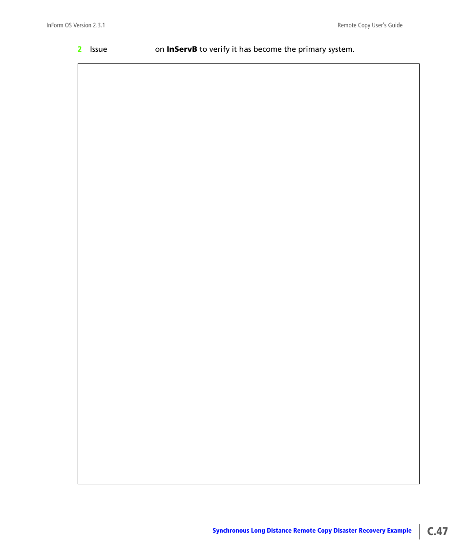 C.47 | HP 3PAR Remote Copy Software User Manual | Page 265 / 344