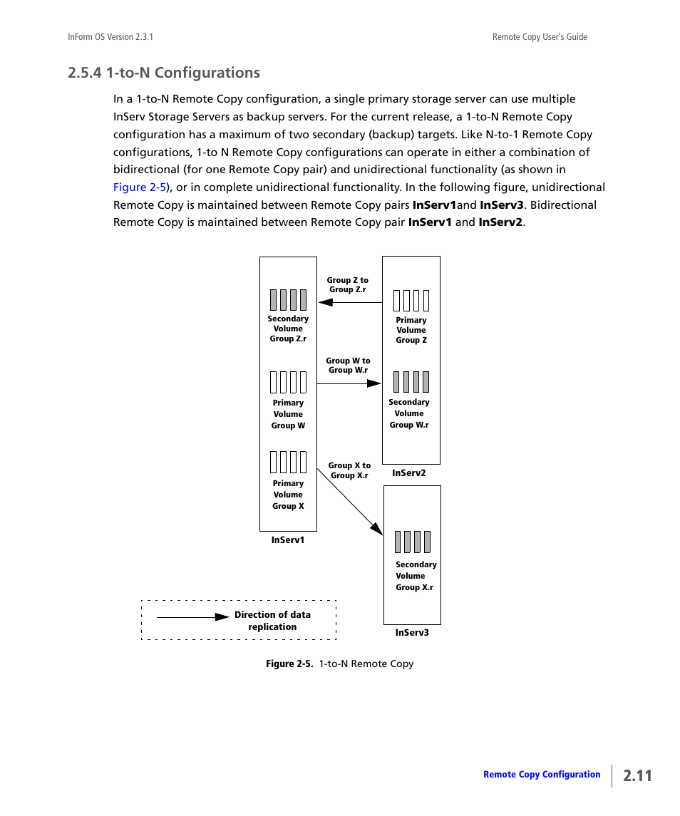 4 1-to-n configurations, To-n configurations | HP 3PAR Remote Copy Software User Manual | Page 27 / 344