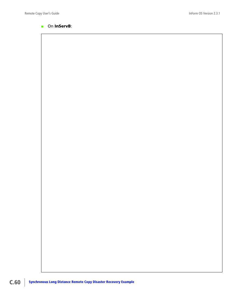 C.60 | HP 3PAR Remote Copy Software User Manual | Page 278 / 344