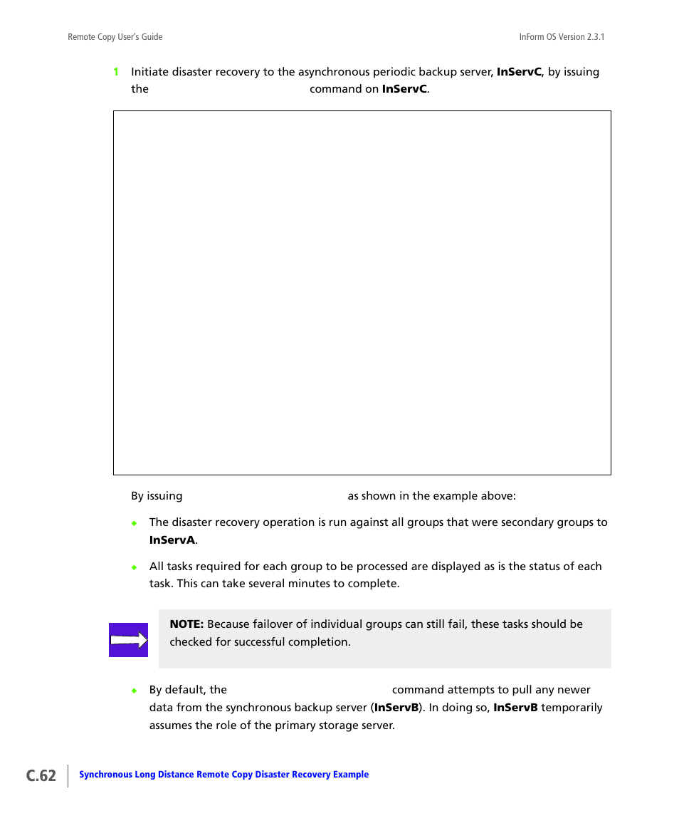 C.62 | HP 3PAR Remote Copy Software User Manual | Page 280 / 344