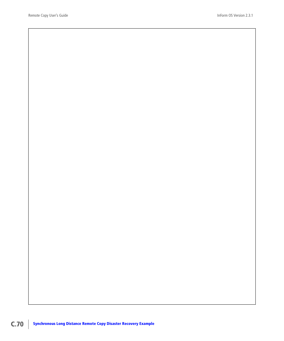 C.70 | HP 3PAR Remote Copy Software User Manual | Page 288 / 344