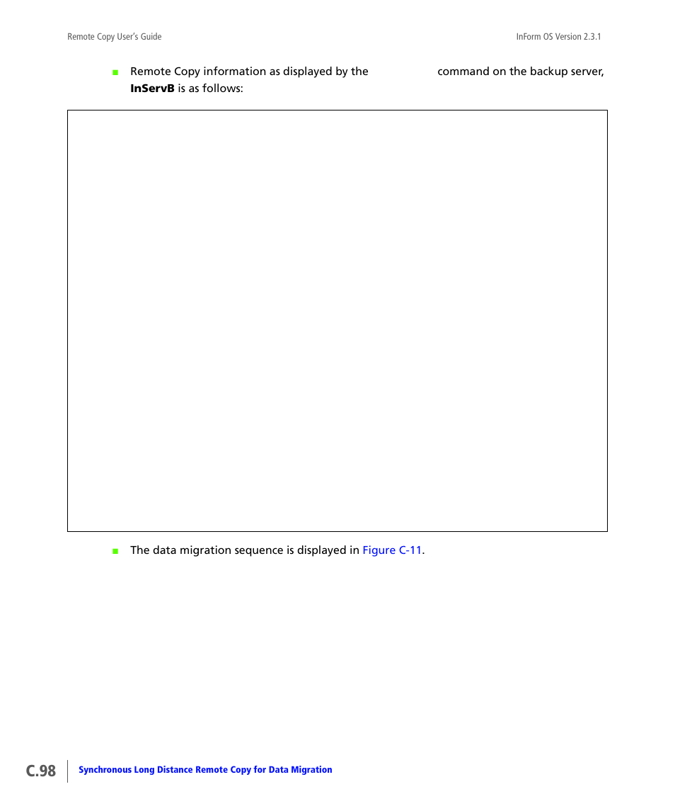 C.98 | HP 3PAR Remote Copy Software User Manual | Page 316 / 344