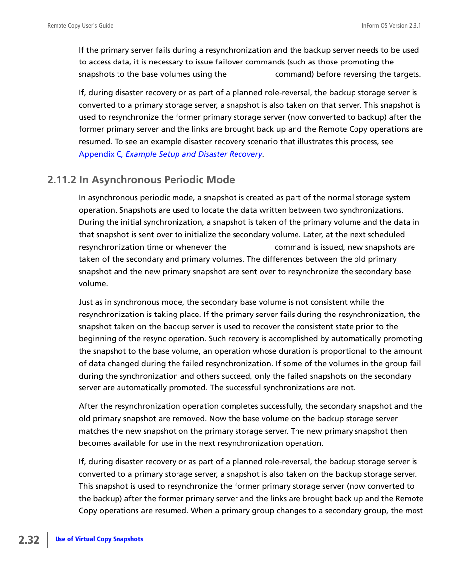 2 in asynchronous periodic mode, In asynchronous periodic mode | HP 3PAR Remote Copy Software User Manual | Page 48 / 344