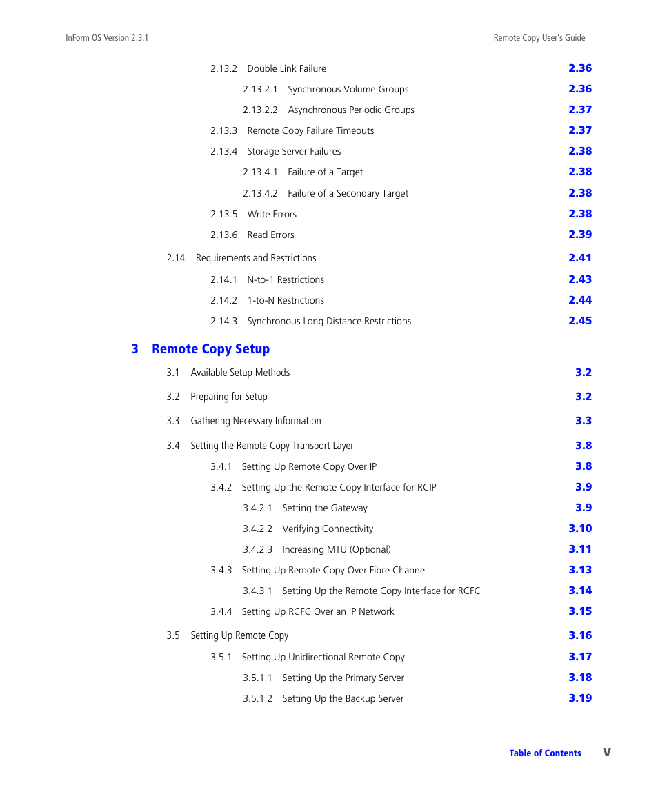 3remote copy setup | HP 3PAR Remote Copy Software User Manual | Page 5 / 344