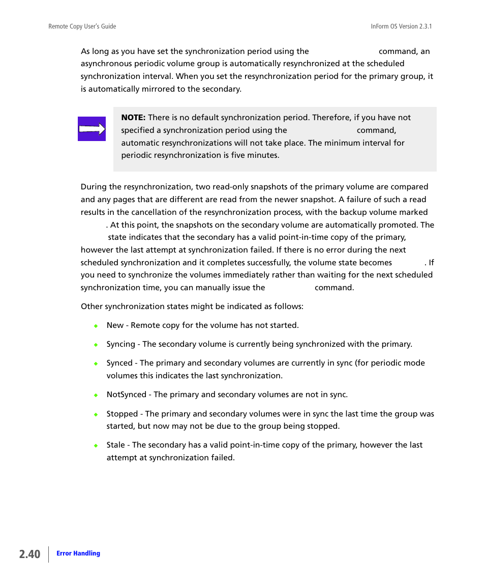 HP 3PAR Remote Copy Software User Manual | Page 56 / 344