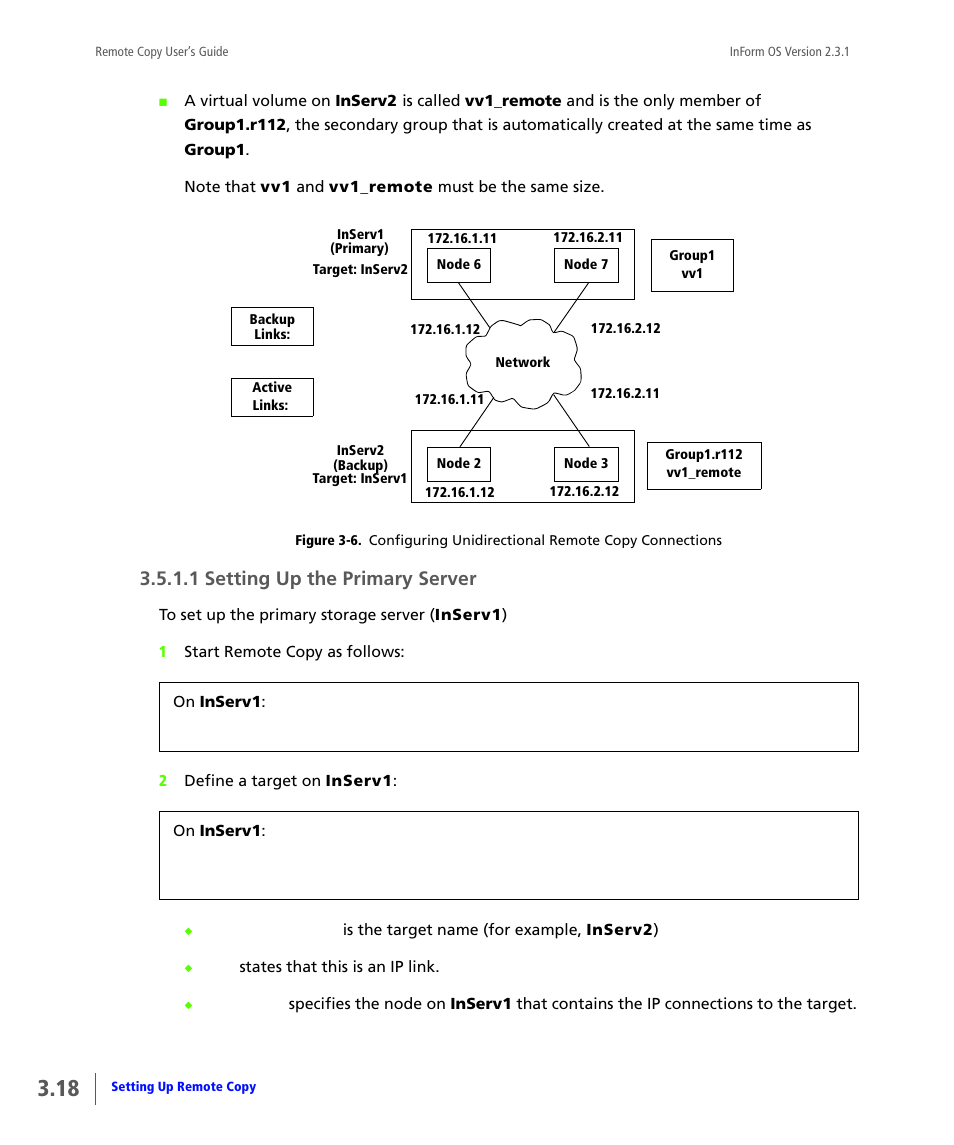 Setting up the primary server, 1 setting up the primary server | HP 3PAR Remote Copy Software User Manual | Page 80 / 344