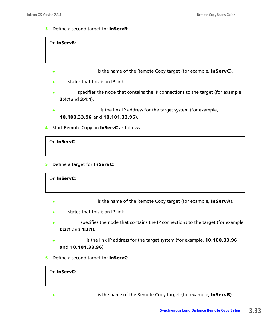 HP 3PAR Remote Copy Software User Manual | Page 95 / 344