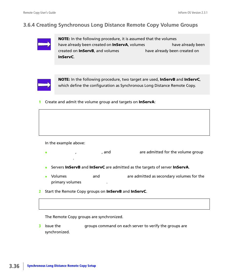 HP 3PAR Remote Copy Software User Manual | Page 98 / 344