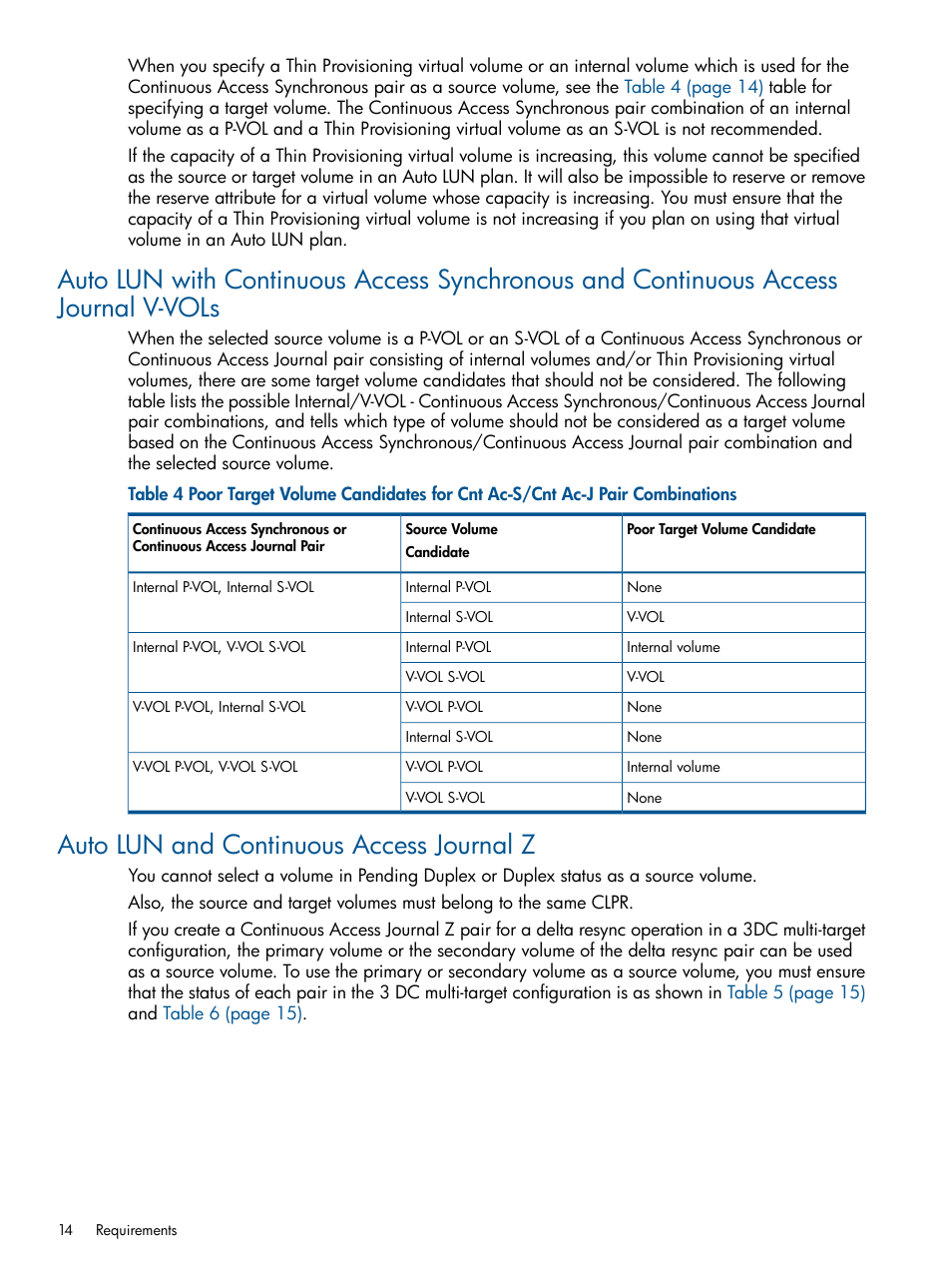 Auto lun and continuous access journal z | HP XP P9000 Auto LUN Software User Manual | Page 14 / 66