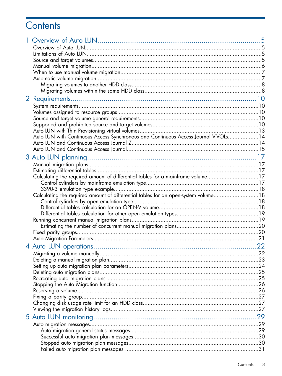 HP XP P9000 Auto LUN Software User Manual | Page 3 / 66