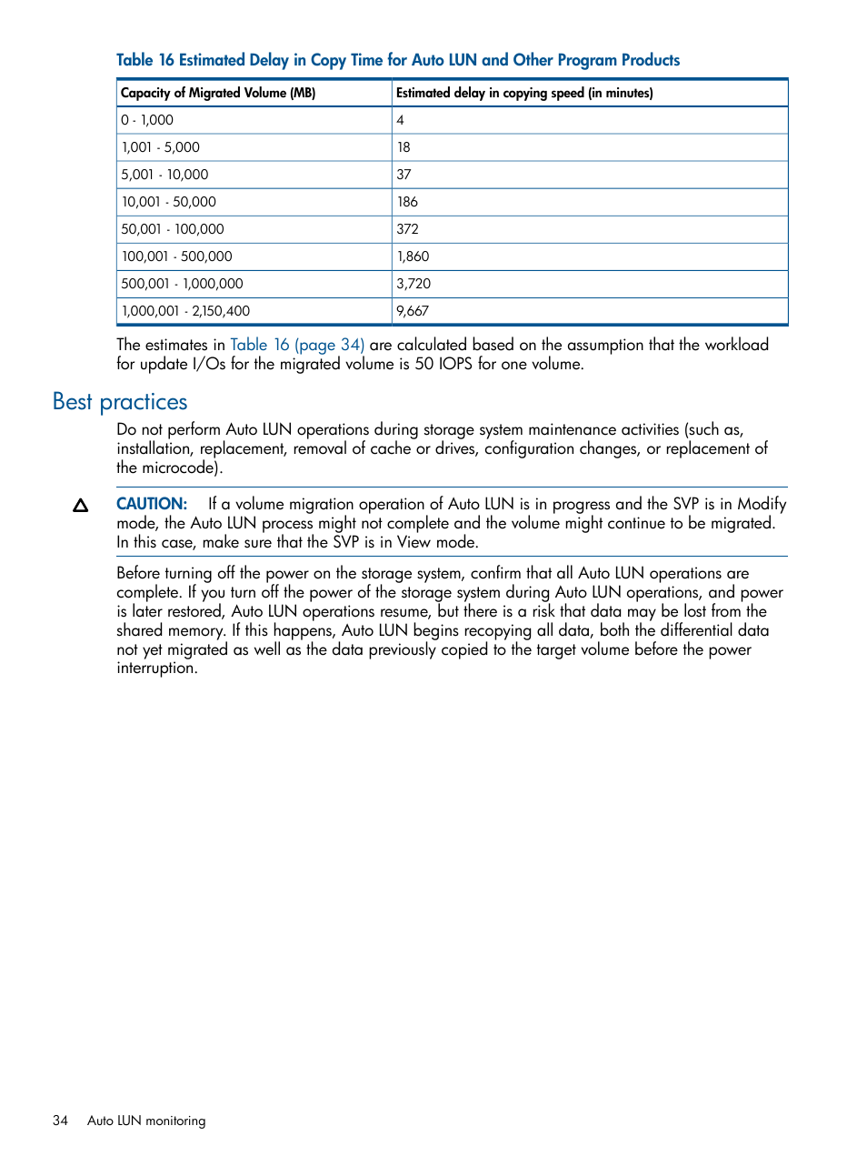 Best practices | HP XP P9000 Auto LUN Software User Manual | Page 34 / 66