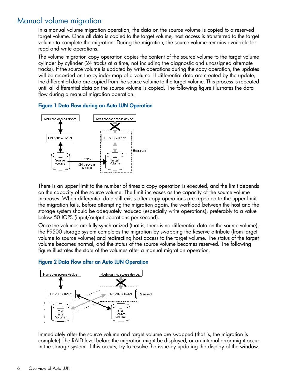 Manual volume migration | HP XP P9000 Auto LUN Software User Manual | Page 6 / 66