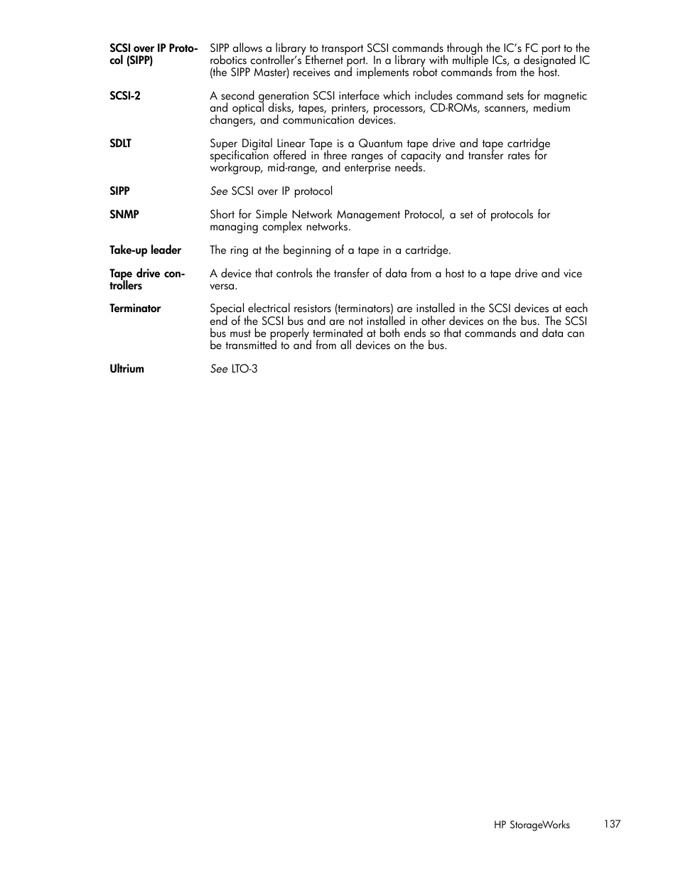 HP ESL E-series Tape Libraries User Manual | Page 137 / 141