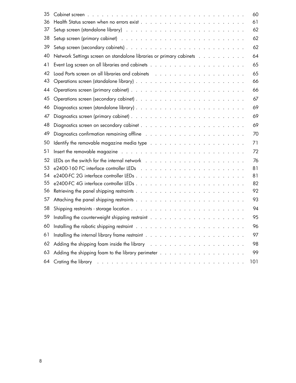 HP ESL E-series Tape Libraries User Manual | Page 8 / 141