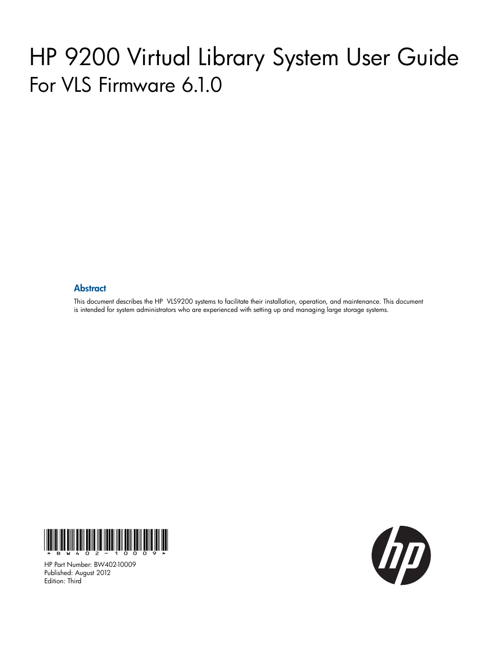 HP 9000 Virtual Library System User Manual | 258 pages