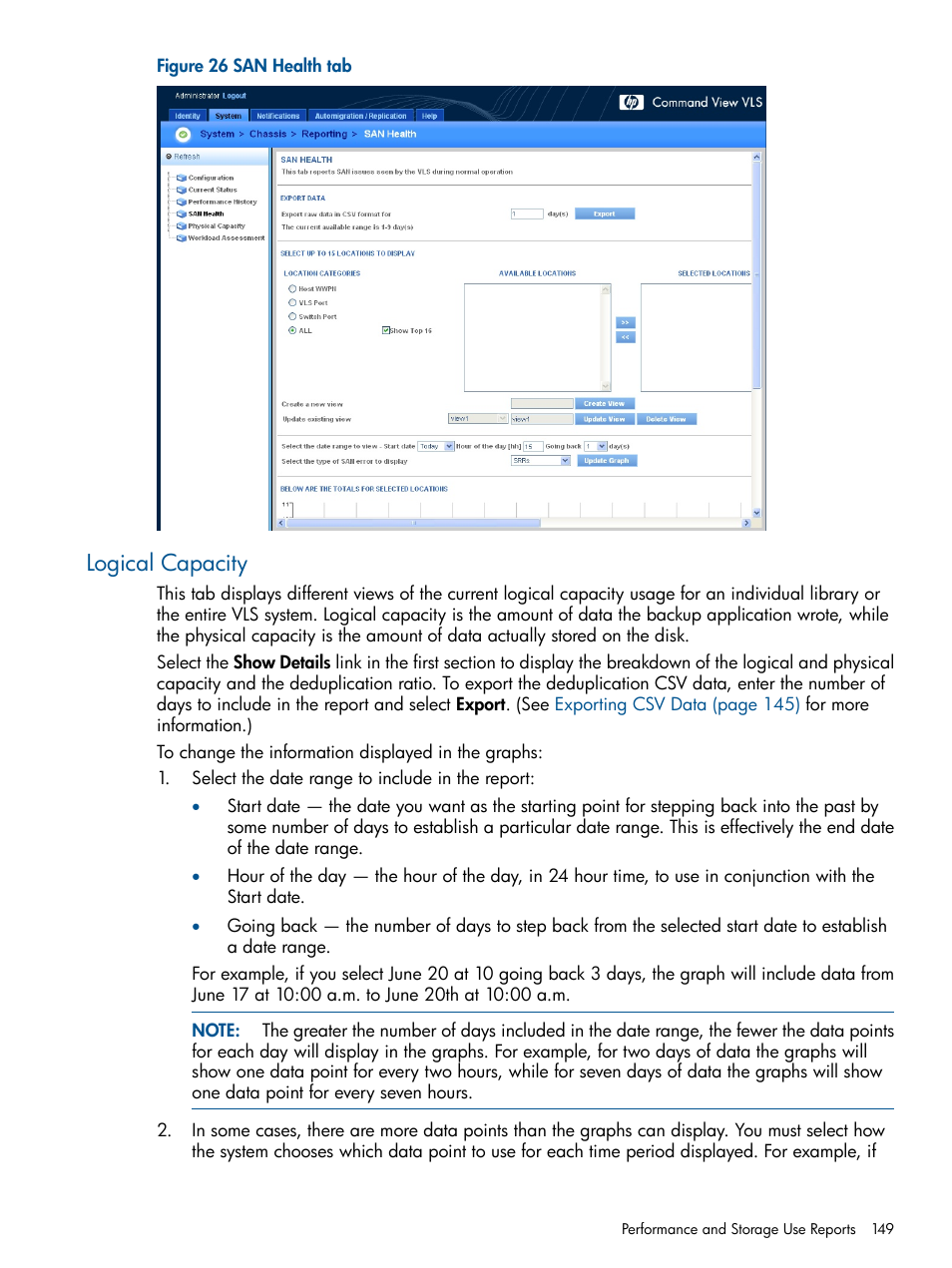 Logical capacity | HP 9000 Virtual Library System User Manual | Page 149 / 258