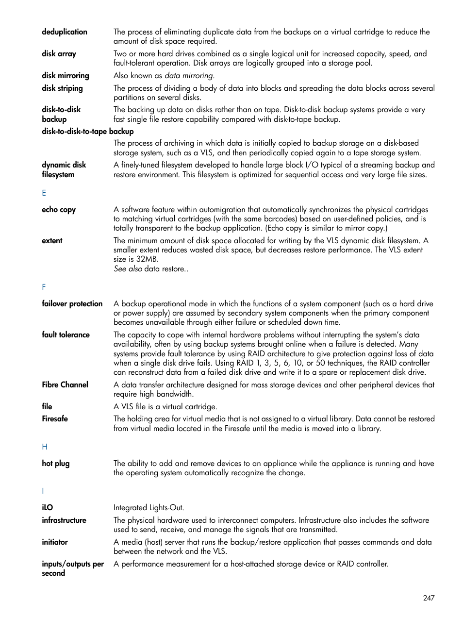 HP 9000 Virtual Library System User Manual | Page 247 / 258