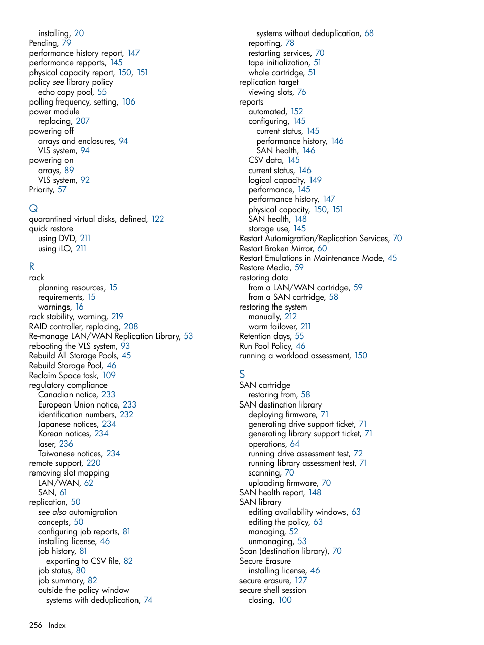 HP 9000 Virtual Library System User Manual | Page 256 / 258