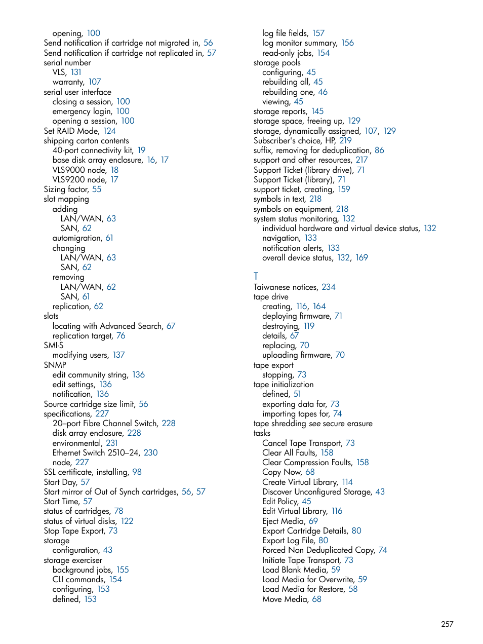 HP 9000 Virtual Library System User Manual | Page 257 / 258