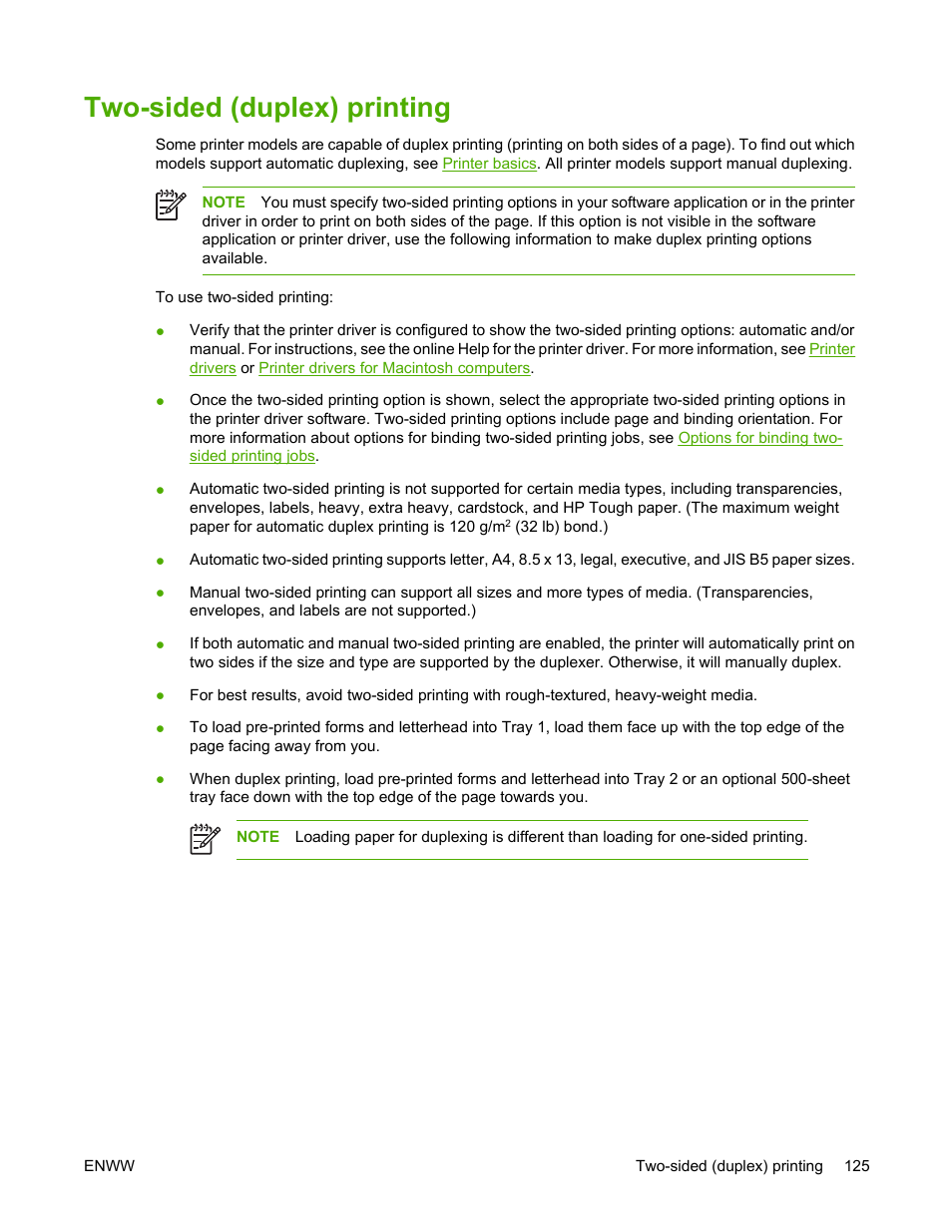 Two-sided (duplex) printing | HP Color LaserJet 4700 Printer series User Manual | Page 141 / 330