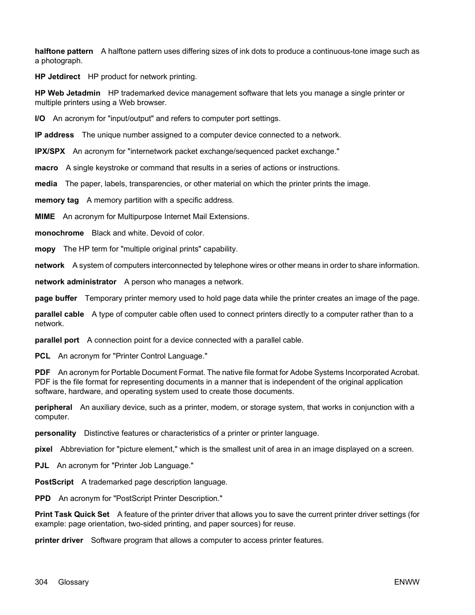 HP Color LaserJet 4700 Printer series User Manual | Page 320 / 330