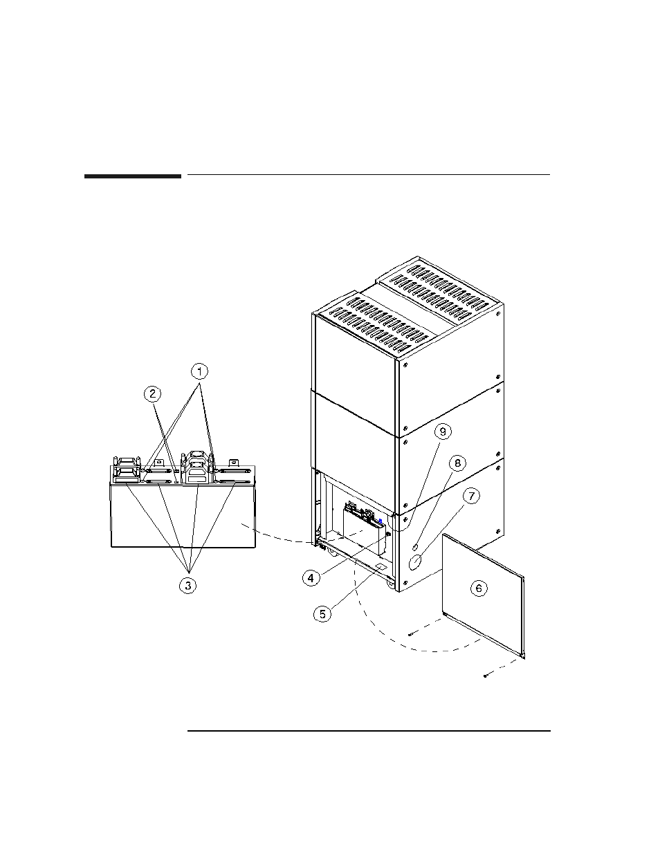 Identifying right-side panel features, Figure 1-1 right-side panel features — 10-drive ju, Identifying right-side panel features -4 | HP Surestore 660ex Optical Jukebox User Manual | Page 16 / 130