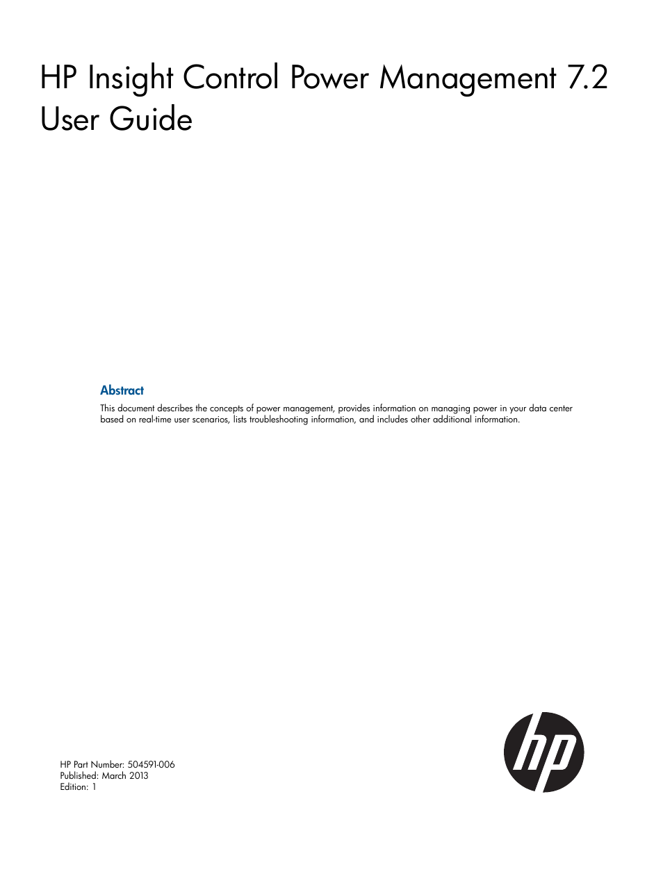 HP Insight Control User Manual | 45 pages