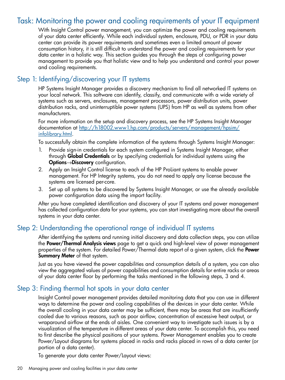 Step 1: identifying/discovering your it systems | HP Insight Control User Manual | Page 20 / 45