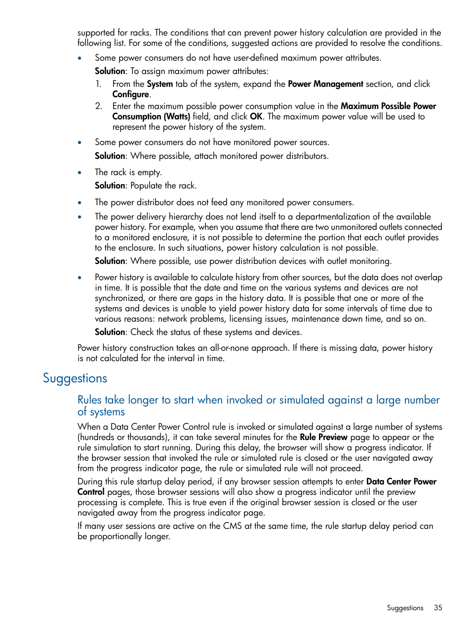 Suggestions | HP Insight Control User Manual | Page 35 / 45