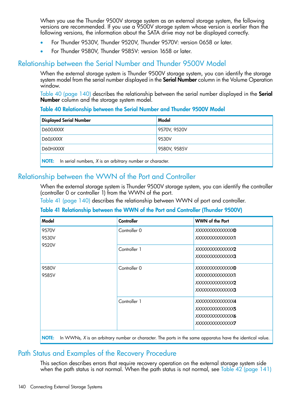 Path status and examples of the recovery procedure | HP XP External Storage Software User Manual | Page 140 / 170