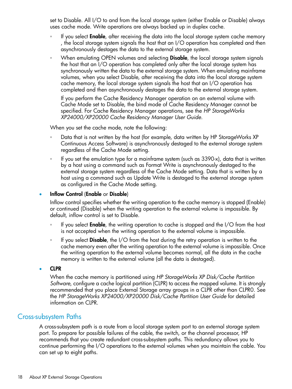 Cross-subsystem paths | HP XP External Storage Software User Manual | Page 18 / 170