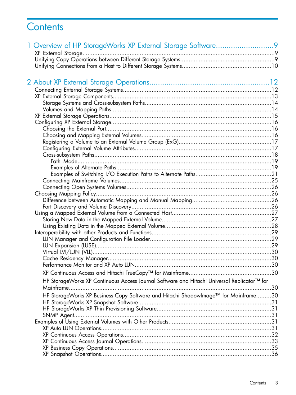 HP XP External Storage Software User Manual | Page 3 / 170