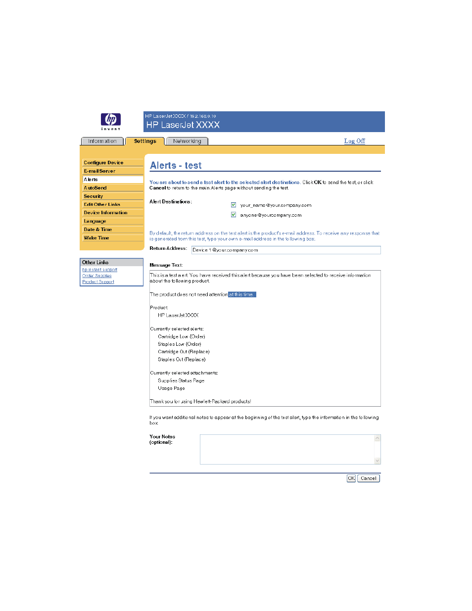 To test the configuration of a destination list | HP LaserJet 9050 Printer series User Manual | Page 33 / 54