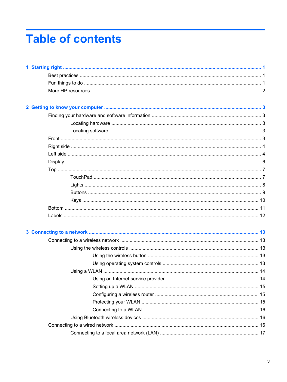 HP Pavilion dm1z-4300 CTO Notebook PC User Manual | Page 5 / 86